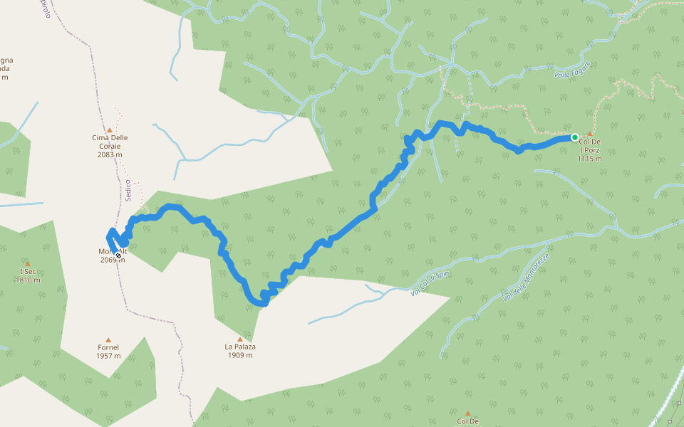 Via normal Mont Alt | Walking Map