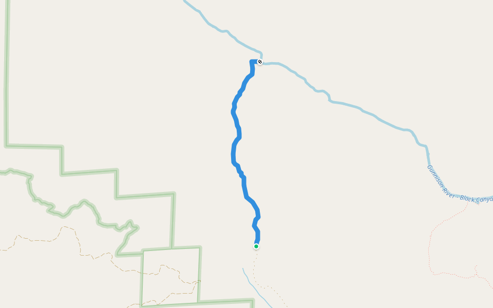 Red Rock Canyon Route walking route map in Montrose