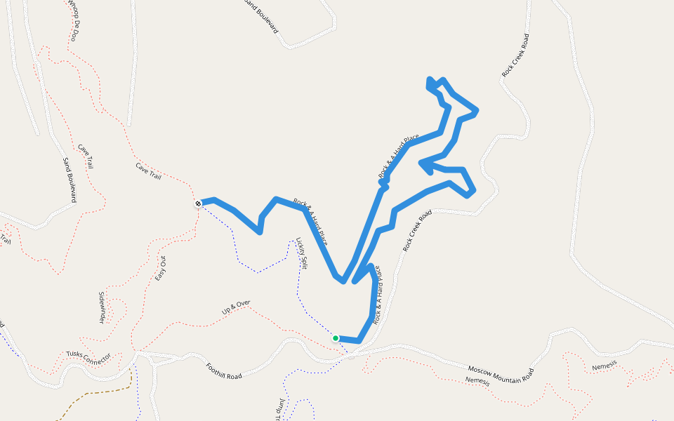 Rock & A Hard Place walking route map in Moscow