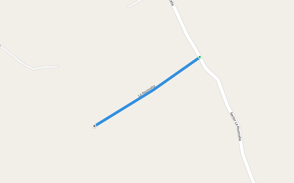 La Asuncelia walking route map in Boconó