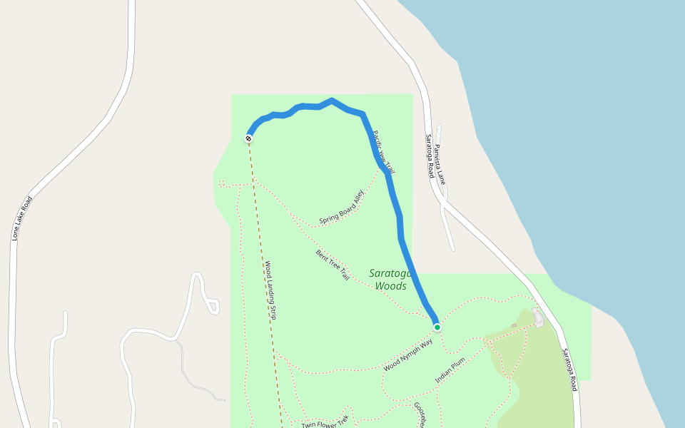 Pacific Yew Trail walking route map in Langley
