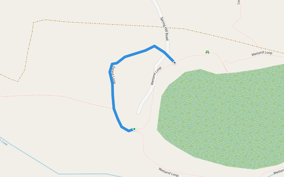 Forest Loop walking route map in Coopernook