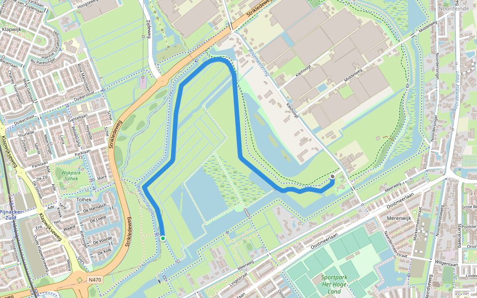 Argusvlinderpad walking route map in Pijnacker