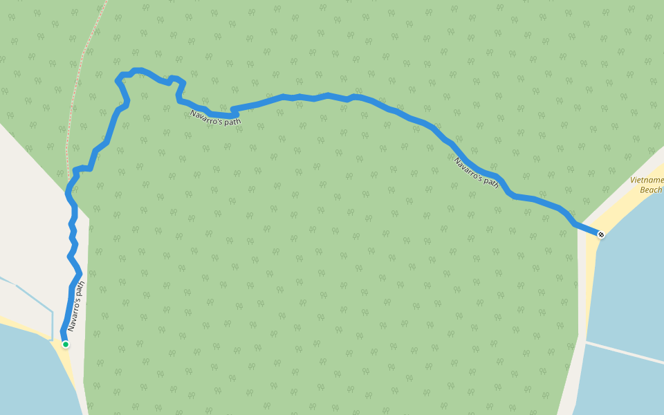 Navarro's path walking route map in Preah Sihanouk