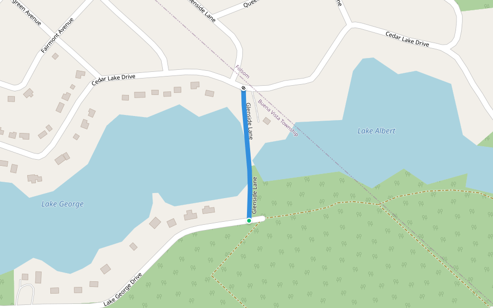 Glenside Lane walking route map in Buena Vista Township