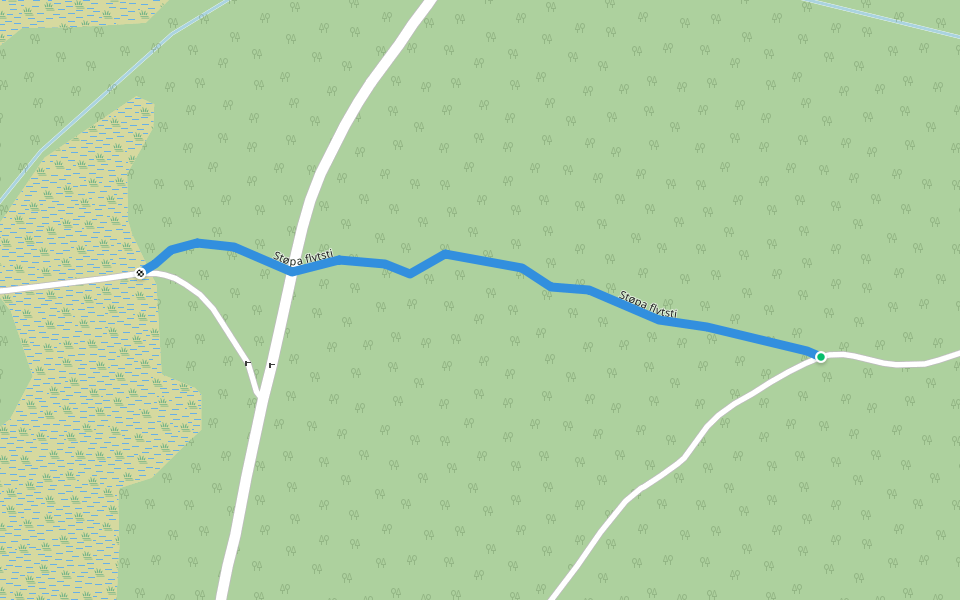 Støpa flytsti walking route map in Innbygda