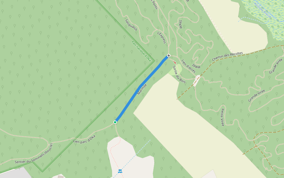 Marmite walking route map in Oka