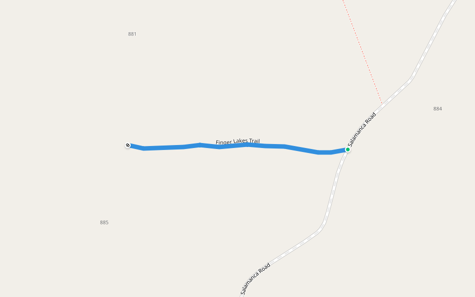 Finger Lakes Trail walking route map in Salamanca