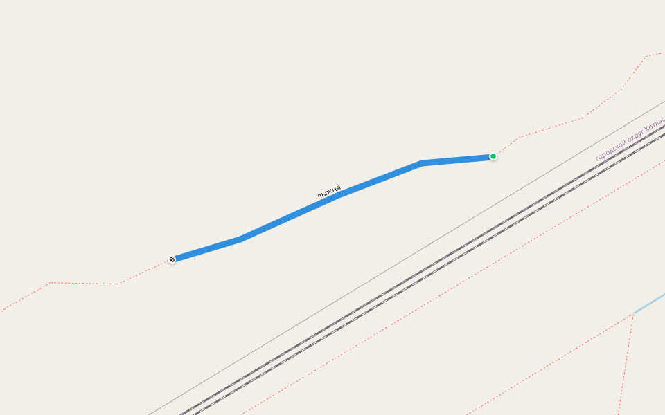 лыжня walking route map in Kotlas