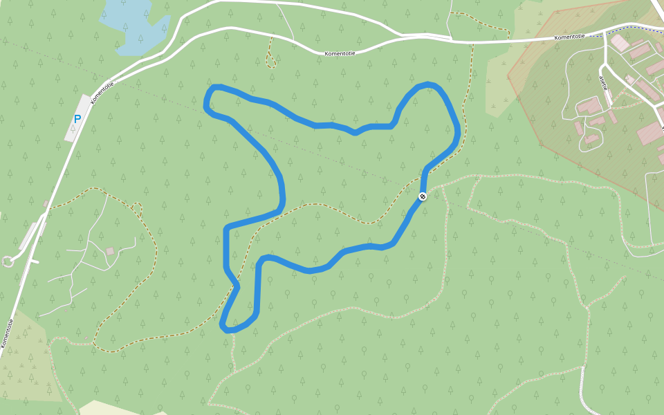 Kaposenmäen lenkki walking route map in Jyväskylä