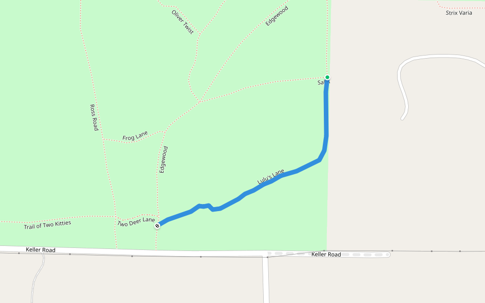 Lulu's Lane walking route map in Langley