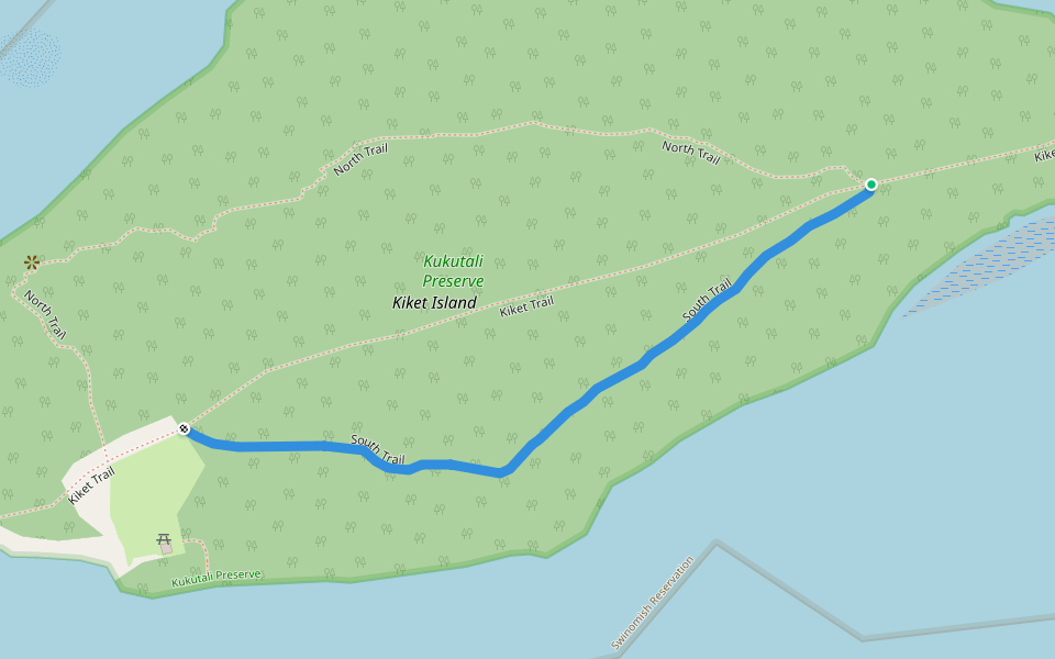 South Trail walking route map in La Conner