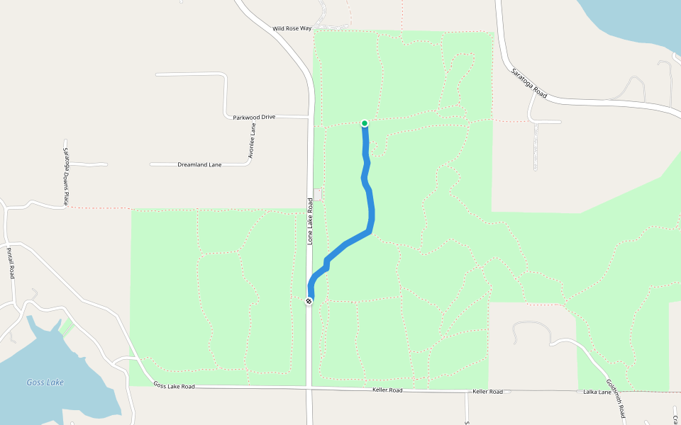 Canter Berry Trail walking route map in Langley