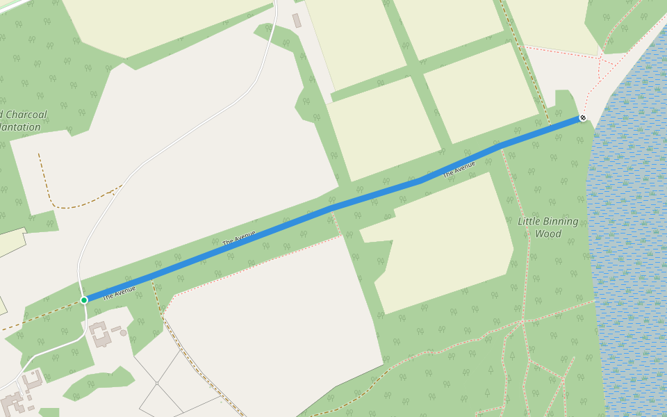 The Avenue walking route map in Tyninghame