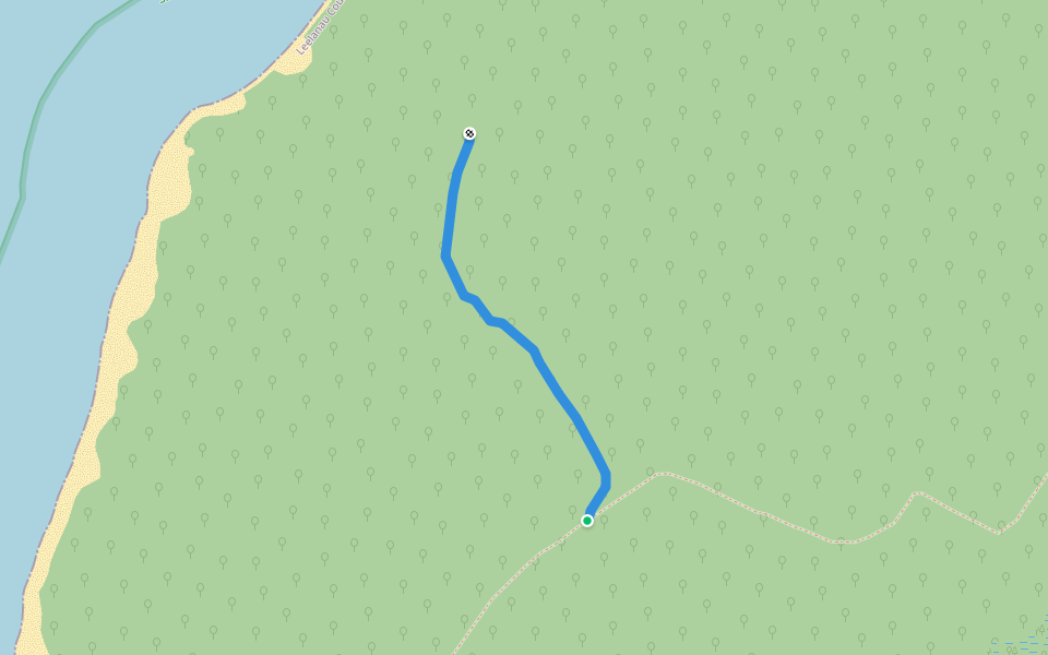 Potholes Trail walking route map in Leland