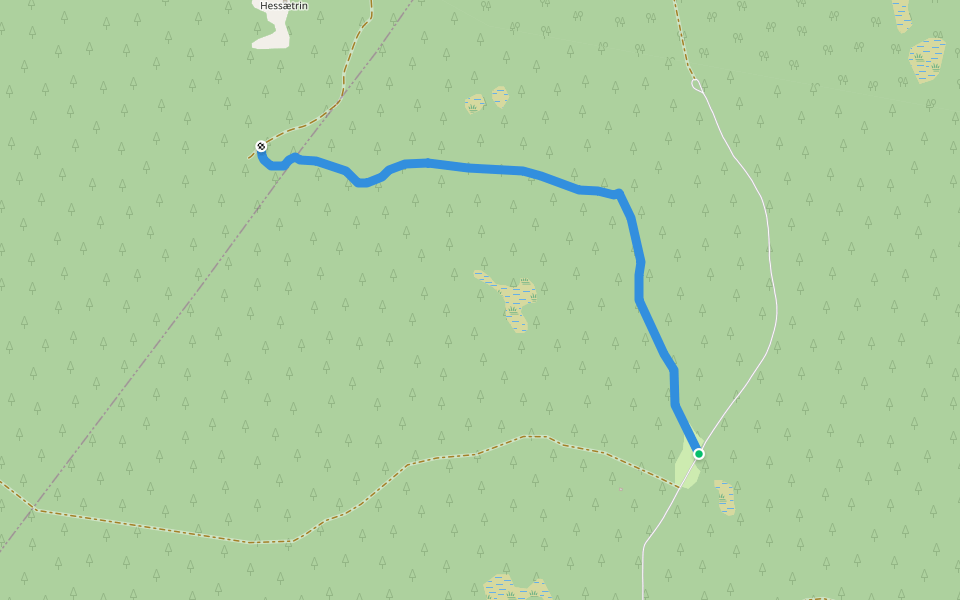 Tjønnmorka walking route map in Mysusæter