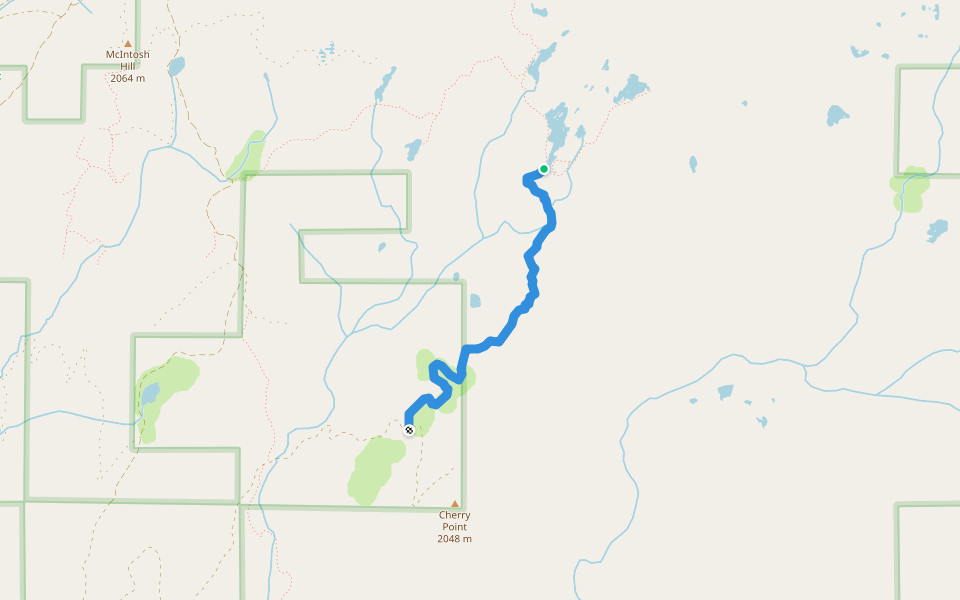 Cherry Point Trail walking route map in Big Bend