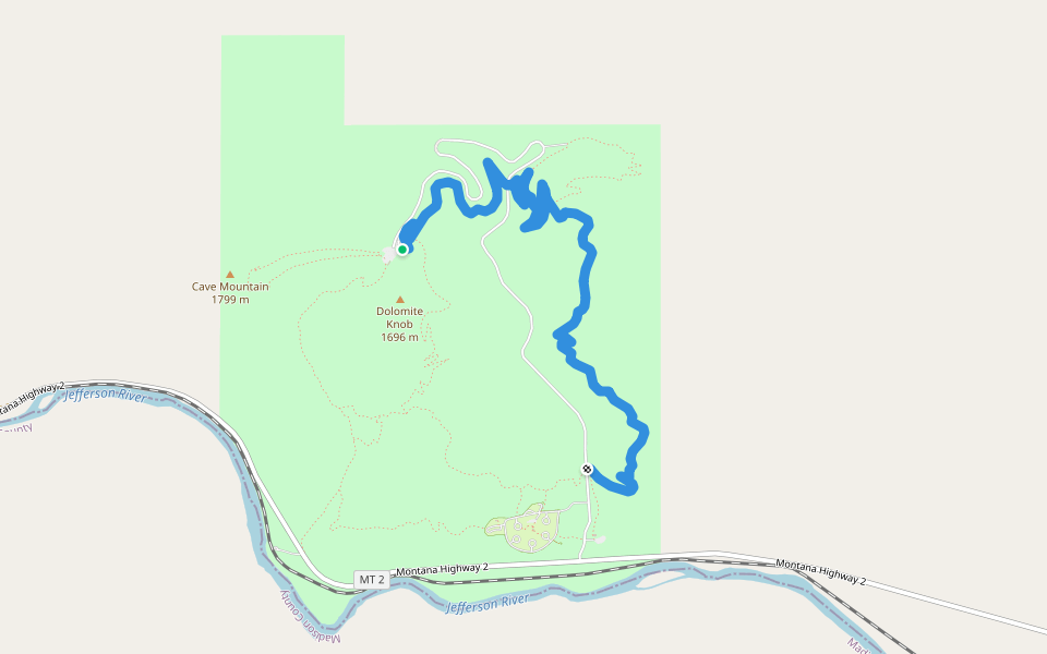 Eastside Trail walking route map in Whitehall
