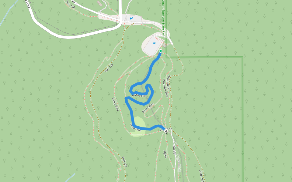 Brian's Hill walking route map in Mead