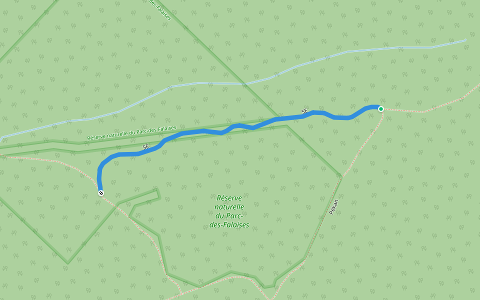 SE walking route map in Saint-Hippolyte