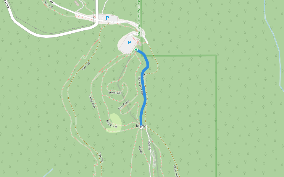Mountain View walking route map in Mead