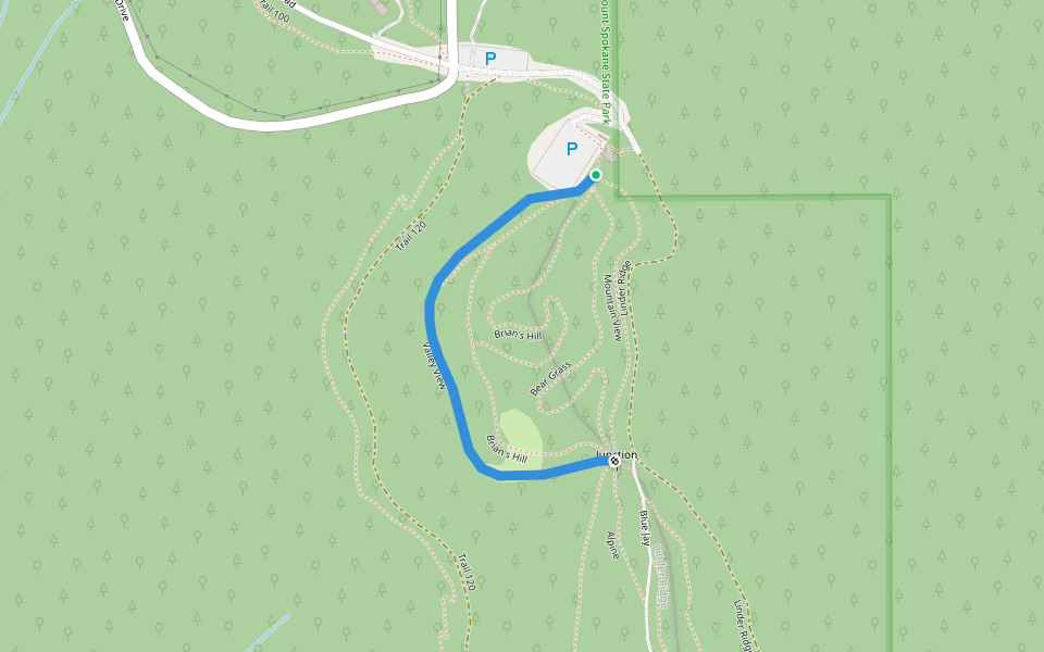 Valley View walking route map in Mead