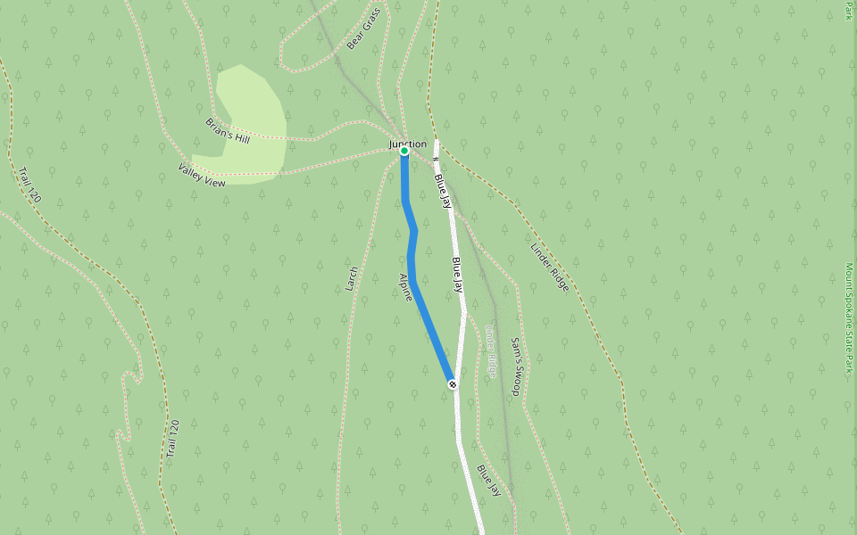 Alpine walking route map in Mead