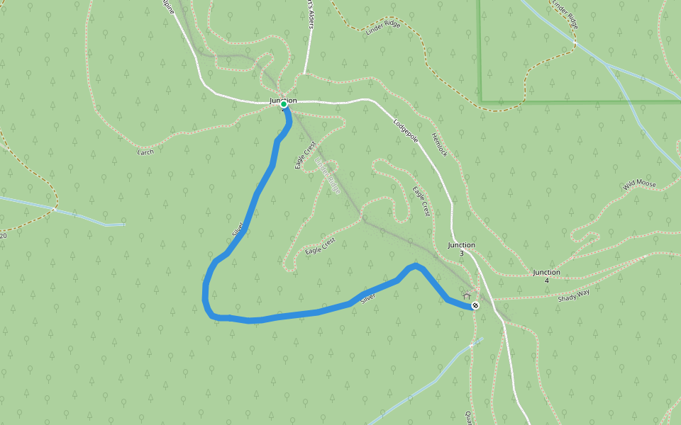 Silver walking route map in Mead