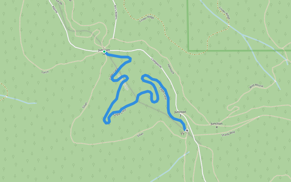 Eagle Crest walking route map in Mead