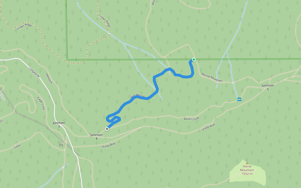 Wild Moose walking route map in Mead