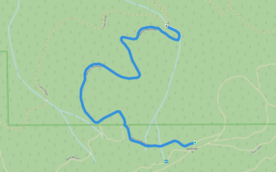 Moose Meadows walking route map in Mead