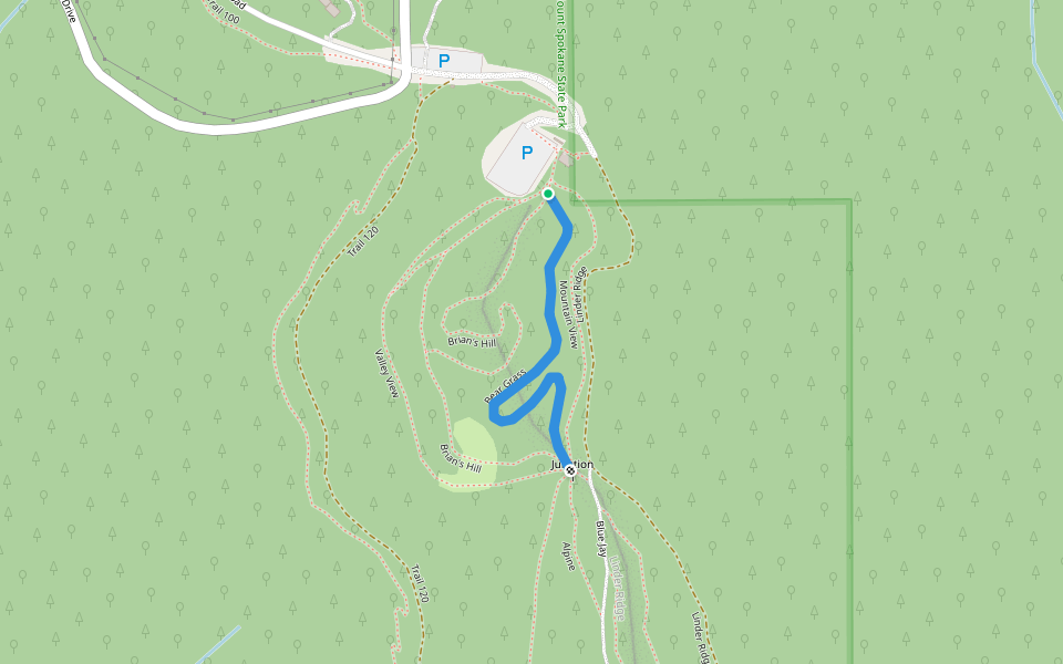 Bear Grass walking route map in Mead