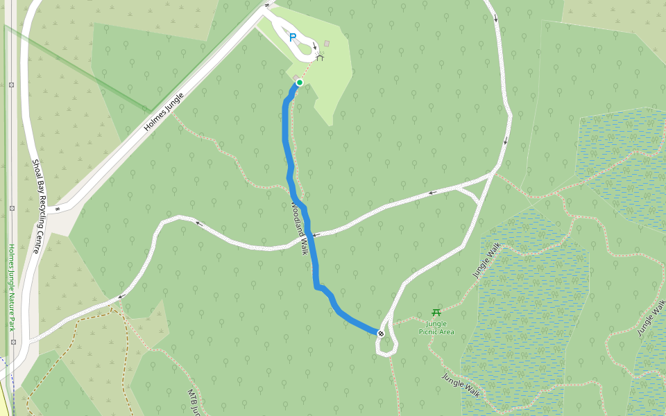 Woodland Walk walking route map in Holmes