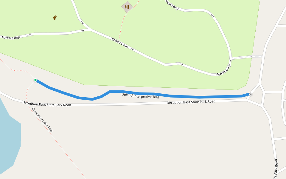 Upland Interpretive Trail walking route map in Oak Harbor