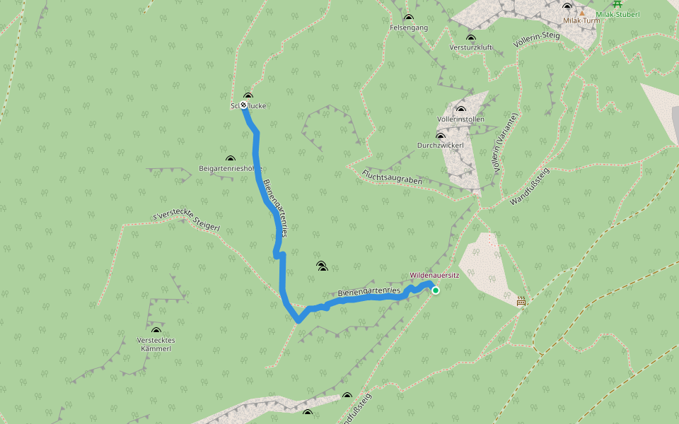 Bienengartenries walking route map in Maiersdorf