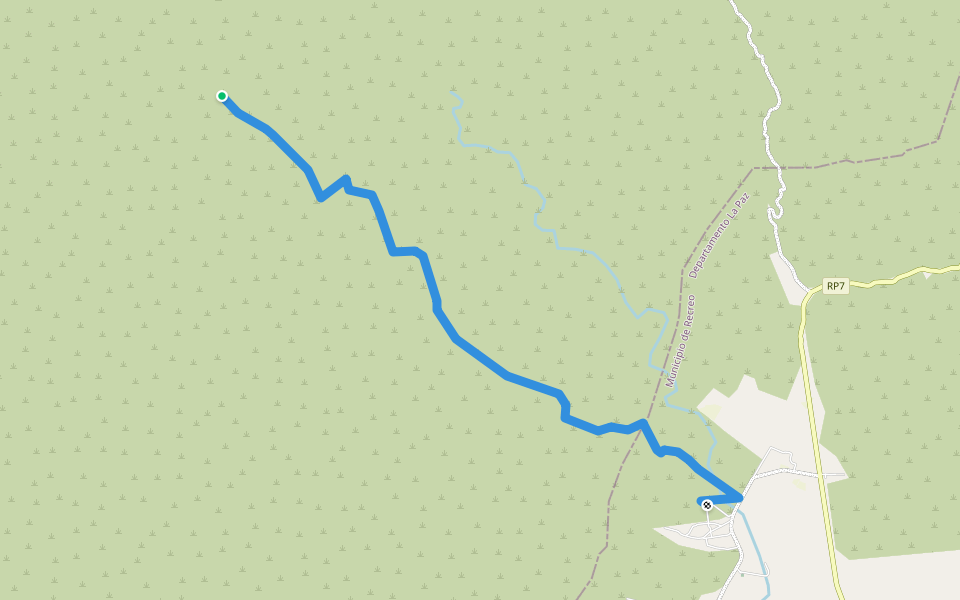 Camino a El Cebilarcito walking route map in La Quebrada