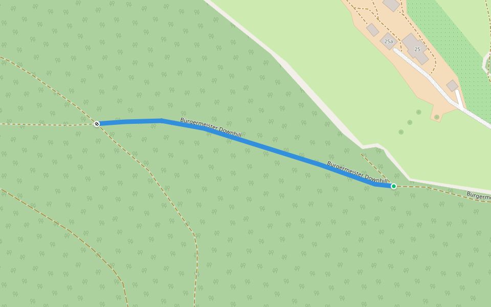 Bürgermeister Downhill walking route map in Leber