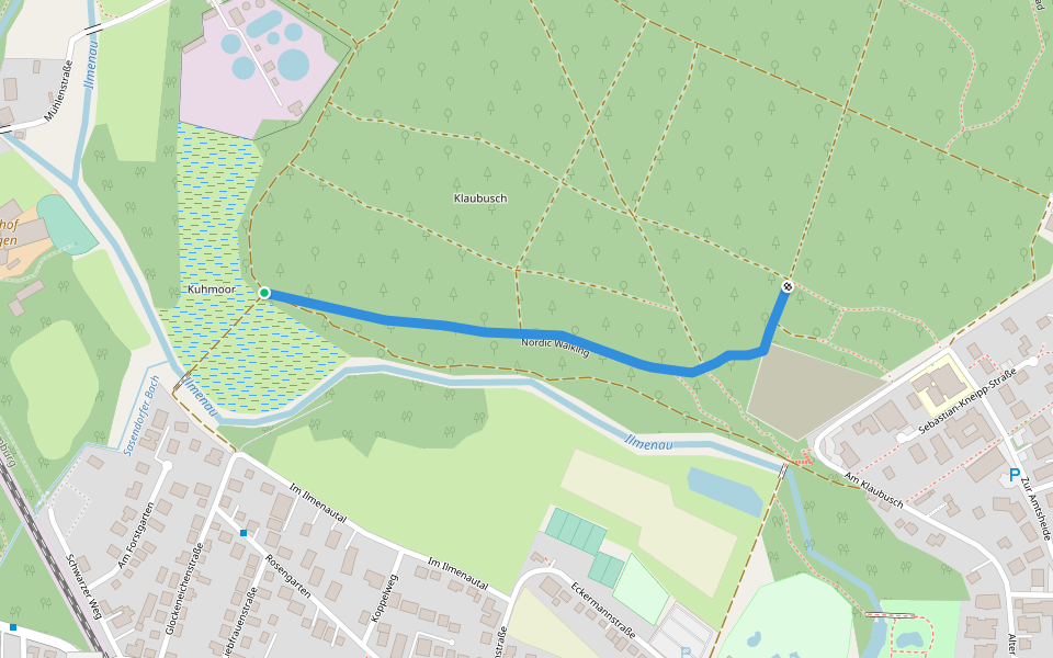 Nordic Walking walking route map in Bad Bevensen