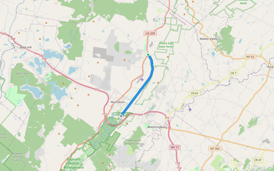 D&H Canal Heritage Corridor South walking route map in Bloomingburg