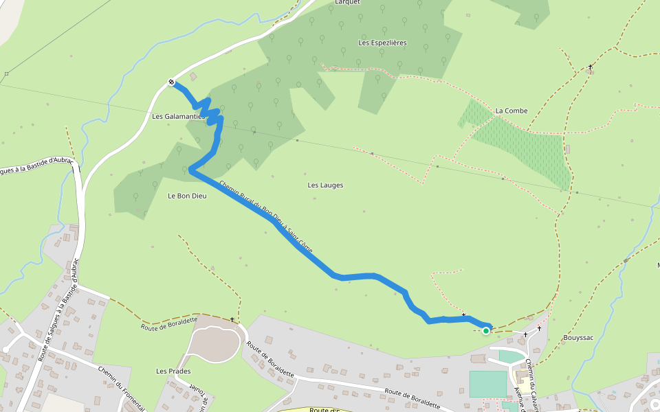 Chemin Rural du Bon Dieu à Saint-Côme walking route map in Saint-Côme-d'Olt