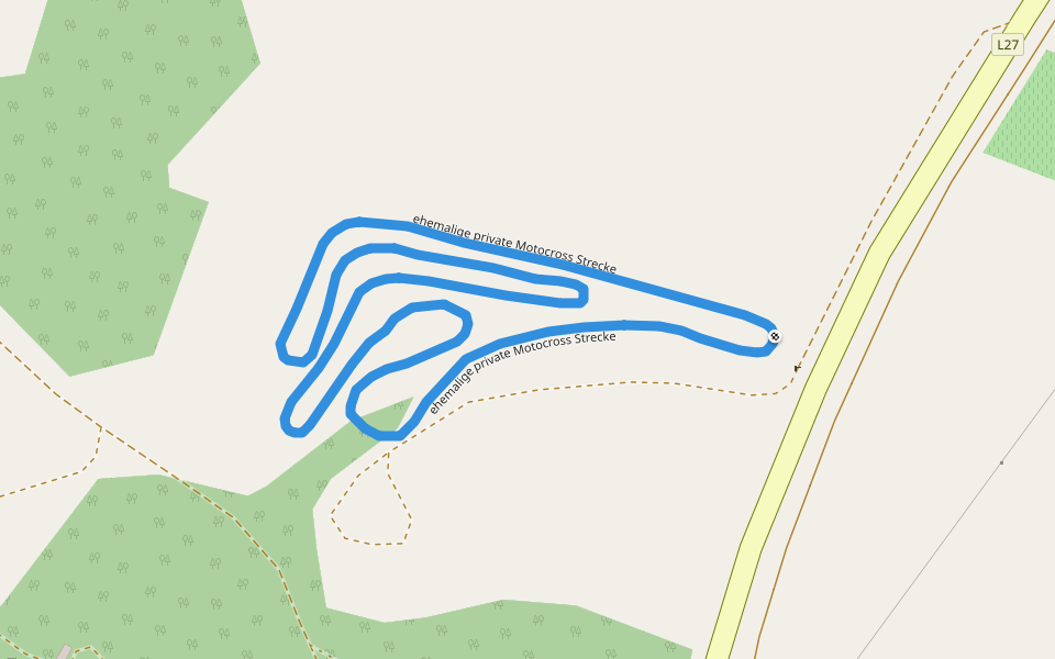 ehemalige private Motocross Strecke walking route map in Hollabrunn