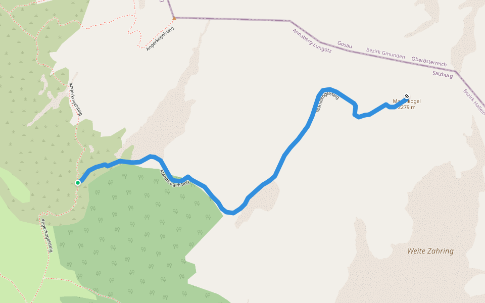 Mandlkogelsteig walking route map in Pommer