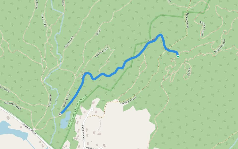 Far East walking route map in Granby