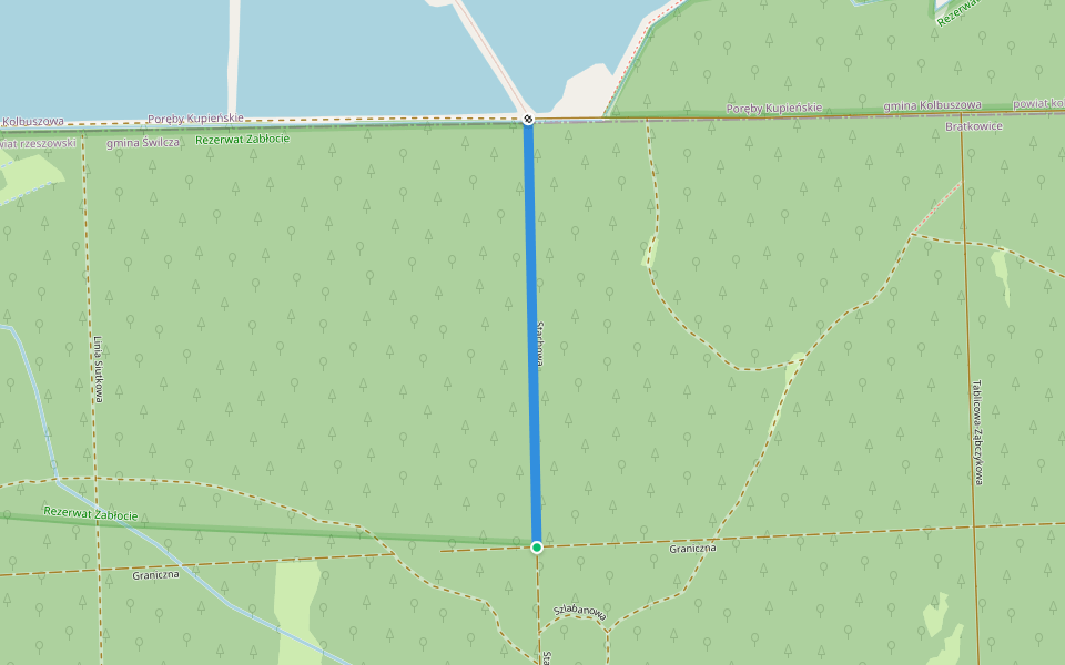 Stachowa walking route map in Bratkowice