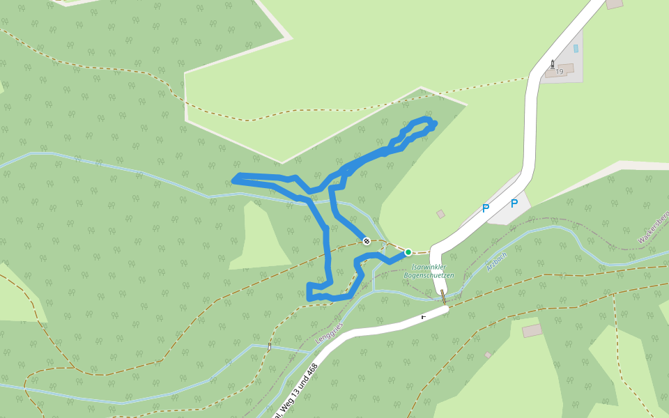 3D Parcours Isarwinkler Bogenschuetzen walking route map in Wackersberg