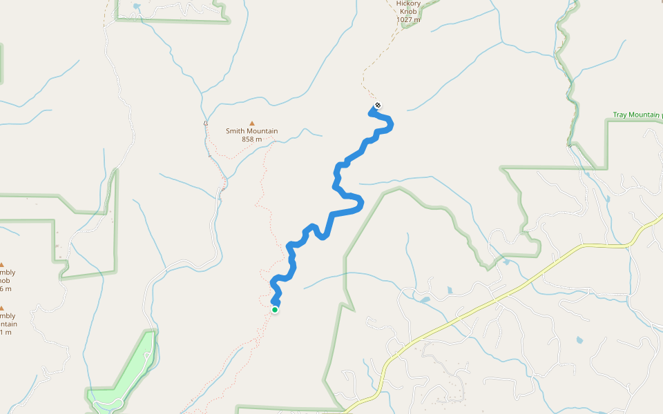 Abandoned FSR 690 walking route map in Sautee Nacoochee