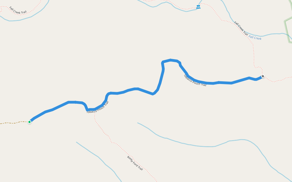 Tobacco Pouch Trail walking route map in Jasper