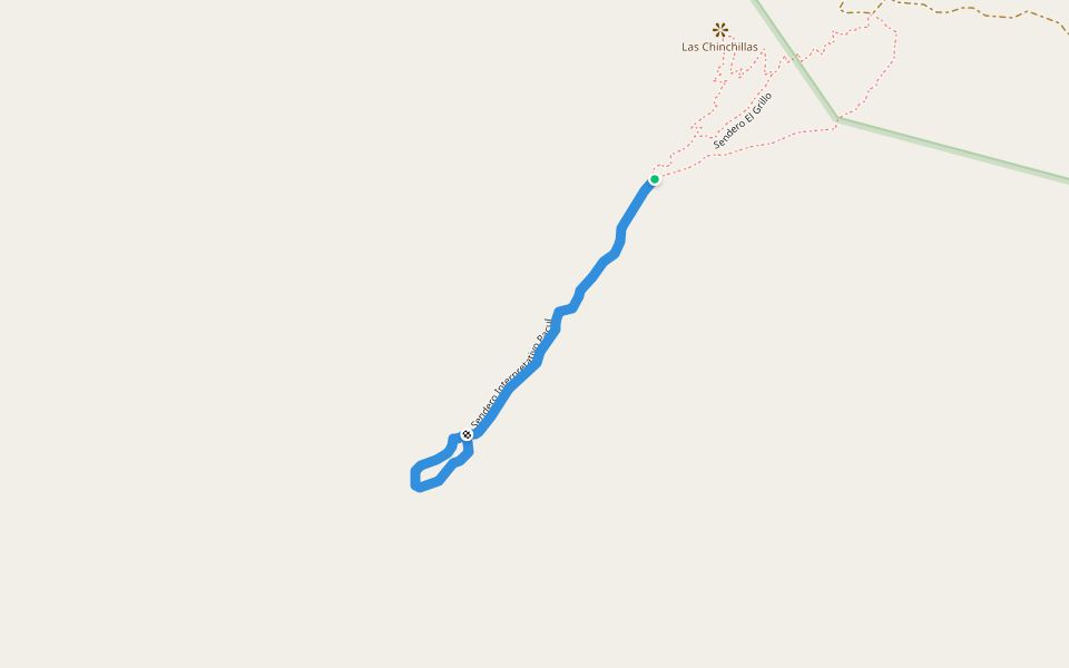 Sendero Interpretativo Pacul walking route map in Auco