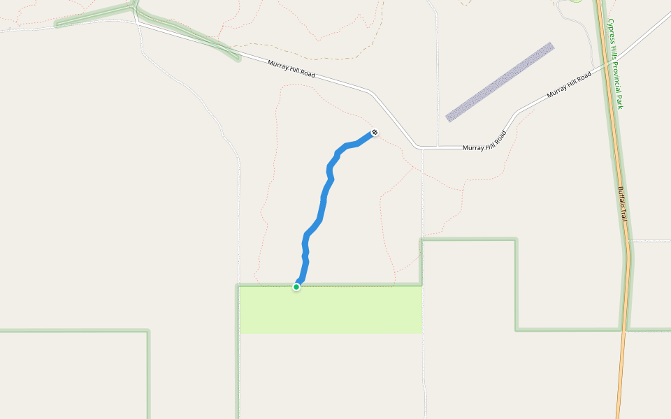 Ressler Trail walking route map in Elkwater