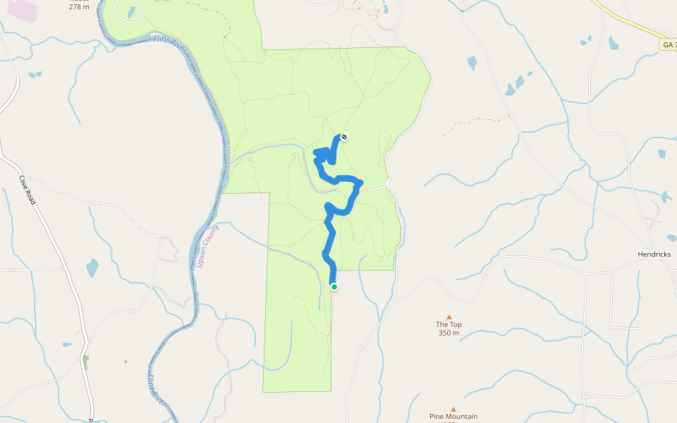 Peak to Peak walking route map in Molena
